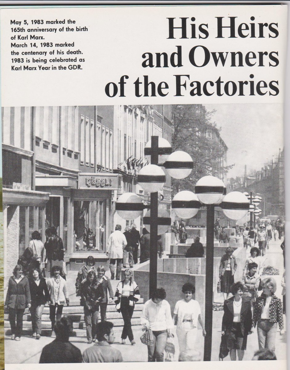 EastArchive's tweet photo. Forty years ago this month: 'GDR Review' celebrates 'Karl Marx Year' - and at the same time warns of the threat posed by the imminent arrival of Cruise and Pershing missiles in Western Europe. https://t.co/a4lVMaZdby