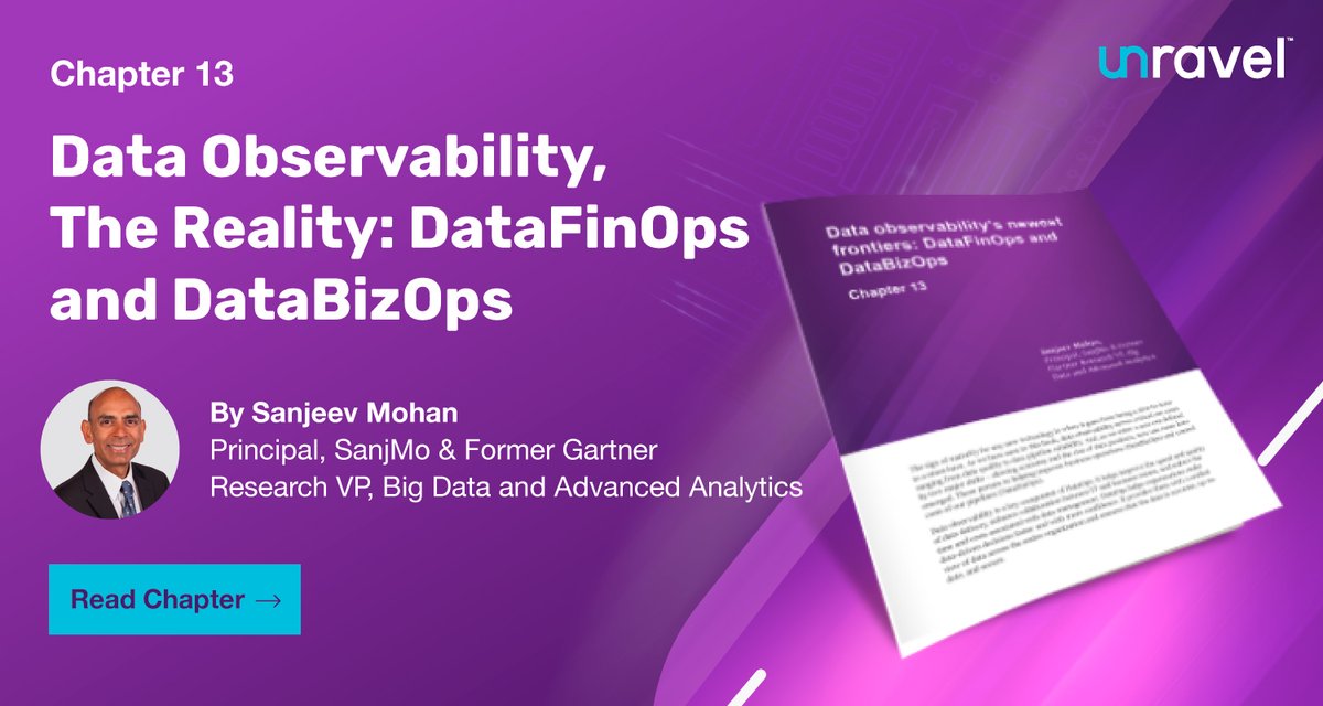 unraveldata's tweet image. Check out @SanjMo&apos;s thought-provoking chapter on #DataFinOps and #DataBizOps in the groundbreaking book, &quot;Data Observability, The Reality.&quot;

Read more - unraveldata.net/3H78Ibg

#DataObservability #AI #unraveldata #DataBizOps #Gartner #dataobservabilitybook #book #aiplatform