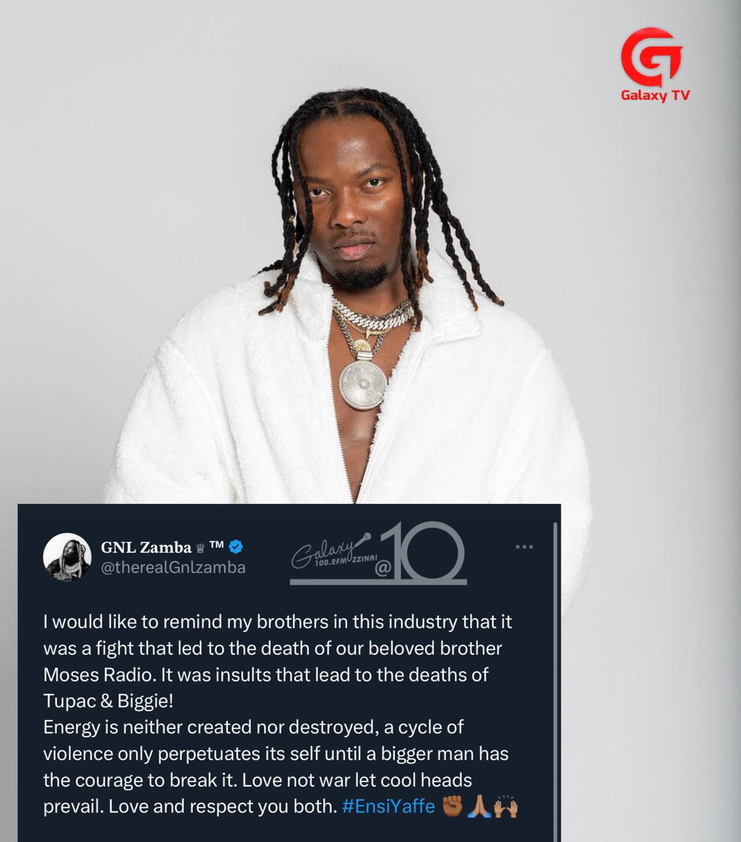 Hip hop star, @therealGnlzamba, has this to say about the Pallaso-Allien Skin saga 

#ZzinaLifeStyle