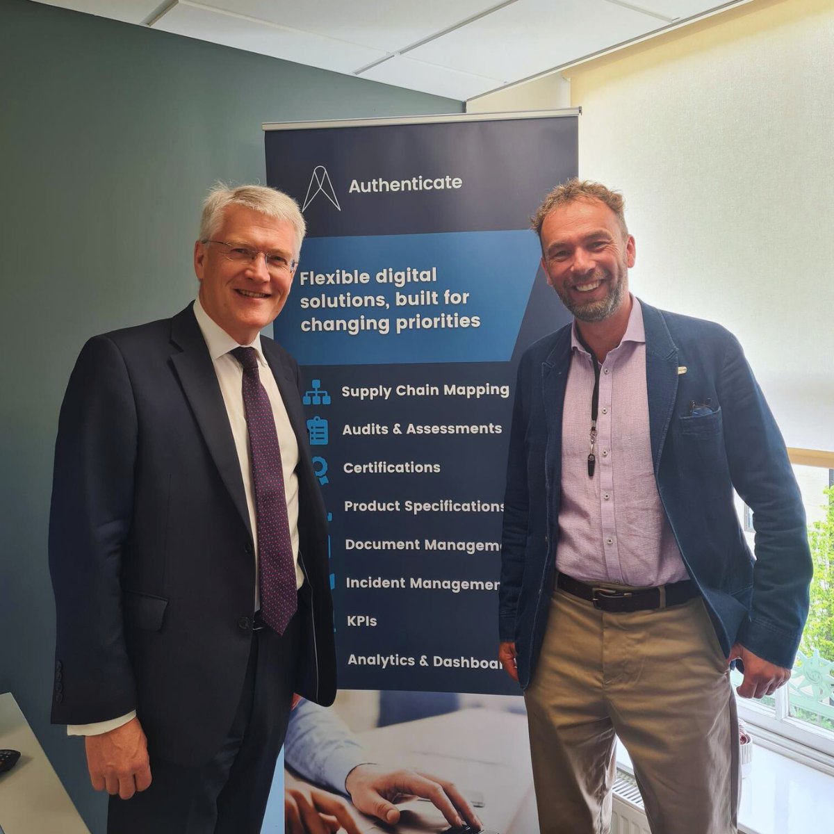 AuthenticateIS's tweet image. Today we had Andrew Jones the elected Conservative MP for Harrogate and Knaresborough visit our office! 
We showed Andrew our platform and how it empowers brands to be more transparent and sustainable.  

Thank you to @BVCA and @Mercia_PLC for the support 
lnkd.in/emyJWg3T