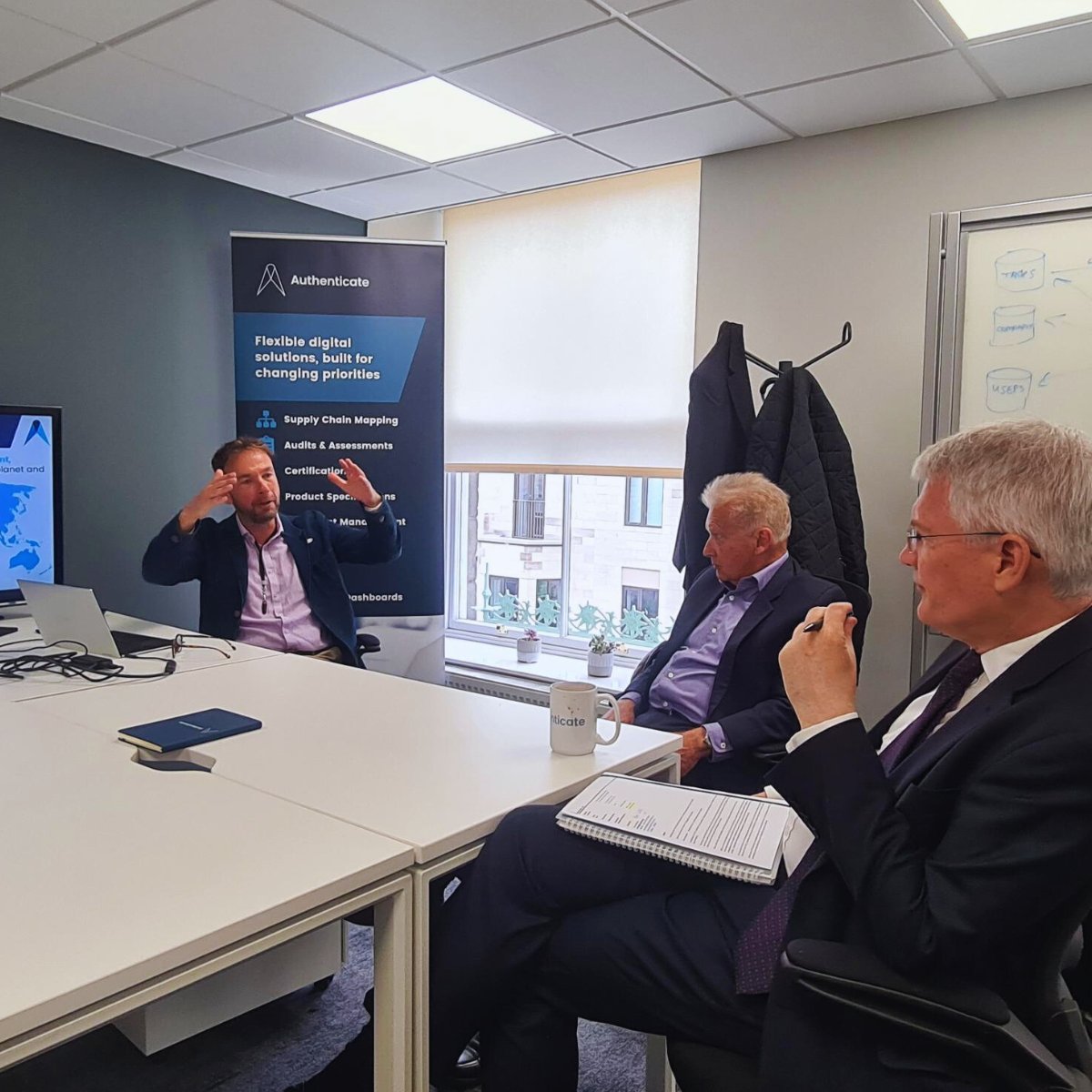 AuthenticateIS's tweet image. Today we had Andrew Jones the elected Conservative MP for Harrogate and Knaresborough visit our office! 
We showed Andrew our platform and how it empowers brands to be more transparent and sustainable.  

Thank you to @BVCA and @Mercia_PLC for the support 
lnkd.in/emyJWg3T
