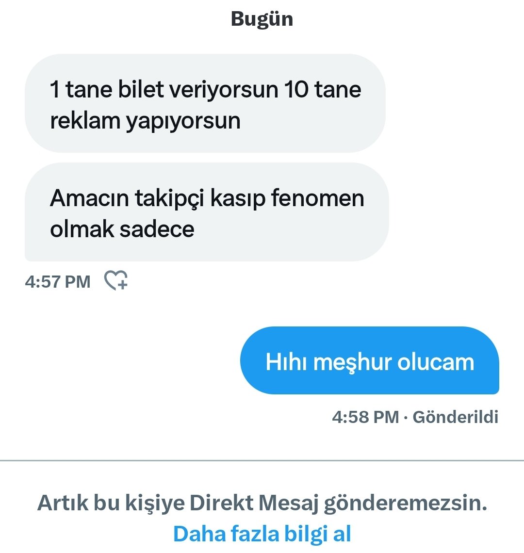 Evet ben takipçi kasıp fenomen olmak için 1 tane bilet paylaşımı yaptım ama çok HAKSIZSIN çünkü 8 öğrenci arkadaşımıza bilet yolladım haberin olsun🤷🏼‍♀️✌️💛💙

#FenerinMaçıVar #FBvANT
#passo #passolig #Fenerbahçe #Fenerbahçebilet #SahneBizim