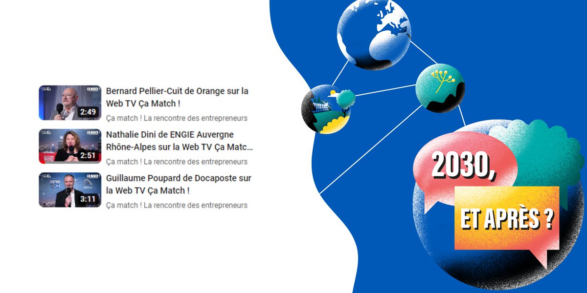 Découvrez 3 nouvelles vidéos de la WebTV Ça match ! 🎥 bit.ly/3WtvC2O Avec les interviews de : 👉 @BPelliercuit - @orange 👉 @nathalie_dini - @ENGIEgroup 👉 Guillaume Poupard - @Docapost WebTV en 🤝 avec @BFMLyon