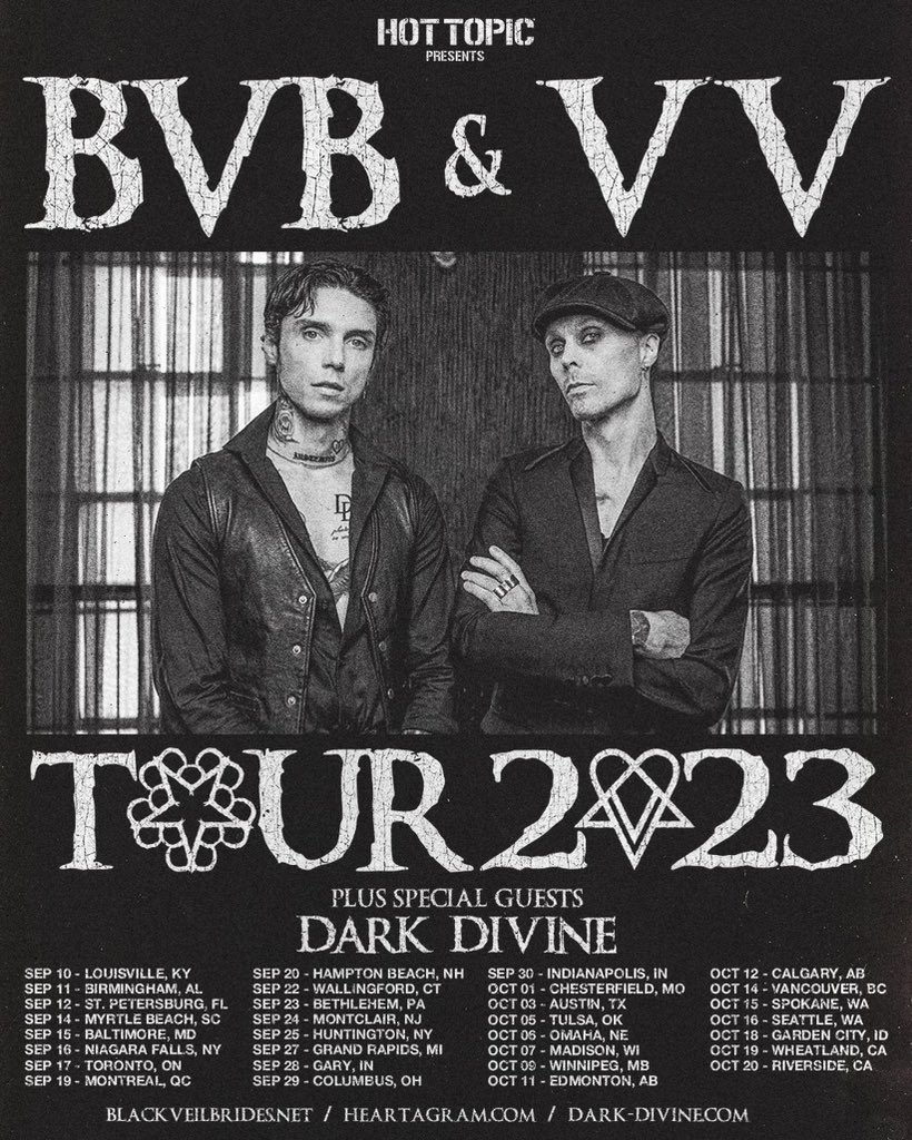 BVB & VV TOUR ⁣⁣
w/ special guests Dark Divine ⁣⁣