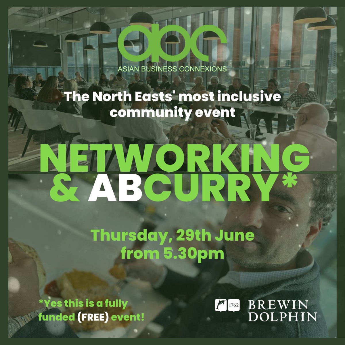 ABConnexions's tweet image. We're back for another #ABCurryClub on the 29th June.
Business network, foster connections within the Asian Business Community here in the #NorthEastUK then indulge in some delicious ABCurry!
Find out more  buff.ly/3OMyRAH 
@bbcasiannetwork @GrowthHubNE #northeasthour