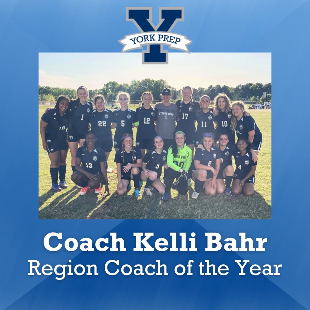 YPA_Athletics's tweet photo. Huge congratulations to Varsity Girls Soccer Coach, Kelli Bahr who was named Region Coach of the Year! Thank you for your hard work and dedication!

#WeAreYorkPrep #PatriotPride #PatriotNation #yorkprephs https://t.co/xjjbH5ZiTY