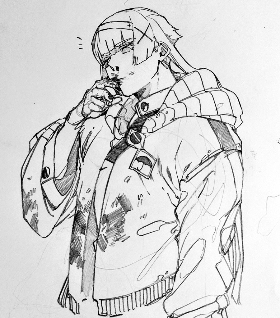 学校で描いた