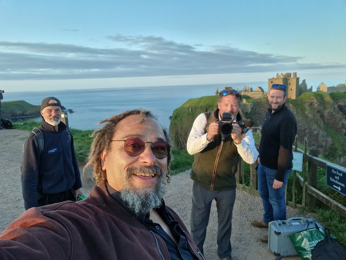 Last night filming at Dunnottar Castle for the film The Last Keeper.  American folks will be able to see it at the end of the year on PBS
