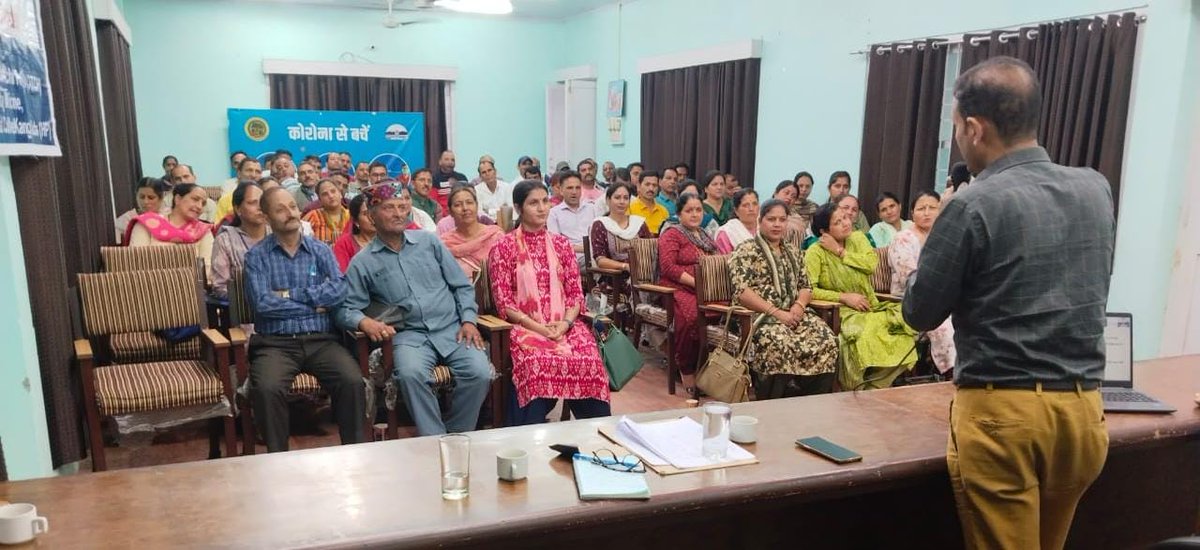 CDrpgmc's tweet photo. Block level meeting for Headmasters/Principals, Pradhans, Panchayat Secretaries of Block Mehla, District Chamba on 24th May 2023 to discuss “Tobacco Free Educational Institutions and Panchayats”.
@CMOFFICEHP

@TheUnion_TBLH

@WHO

@CTFKGlobal

@nhmhimachalp https://t.co/blfQZfwAre