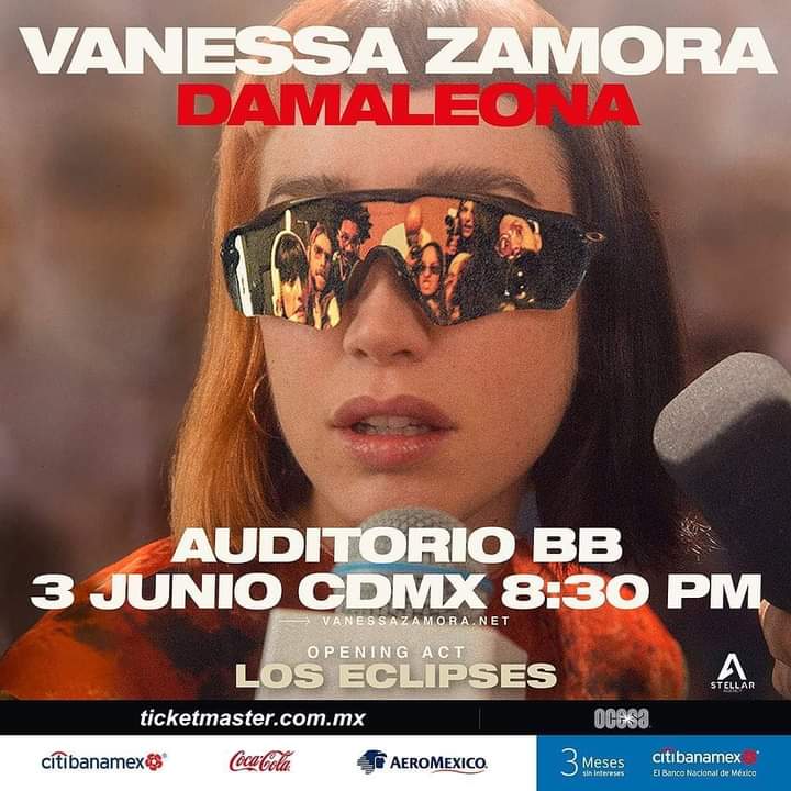 🔥 #VanessaZamora en el #AuditorioBB 
Este sábado 3 de Junio.