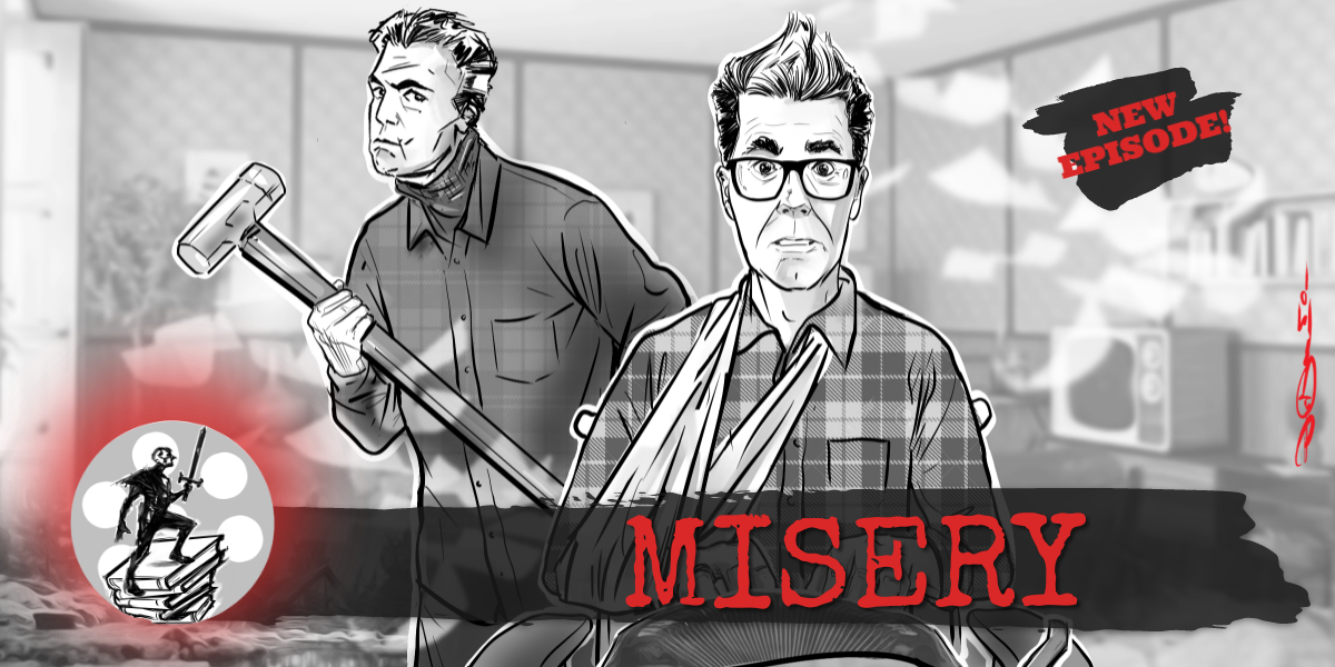 🔨NEW EPISODE! 🔪Load your typewriter with white long-grained mimeo paper and take your Novril. This is the hero’s journey of MISERY. herosjourneypodcast.com/misery