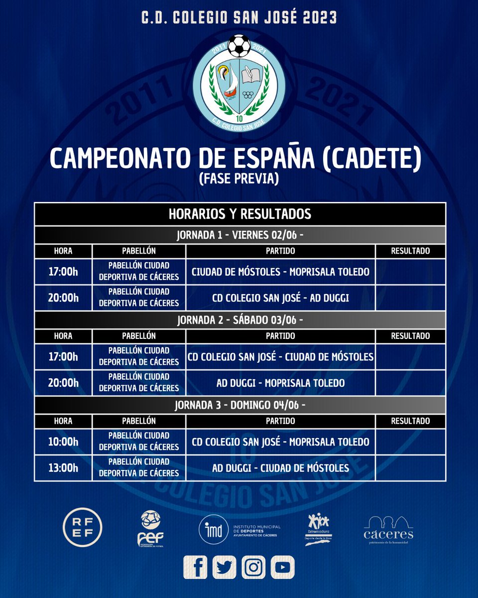 ¡3 DÍAS! 🔝

Campeonato de España 🇪🇸 

#123SanJosé💙