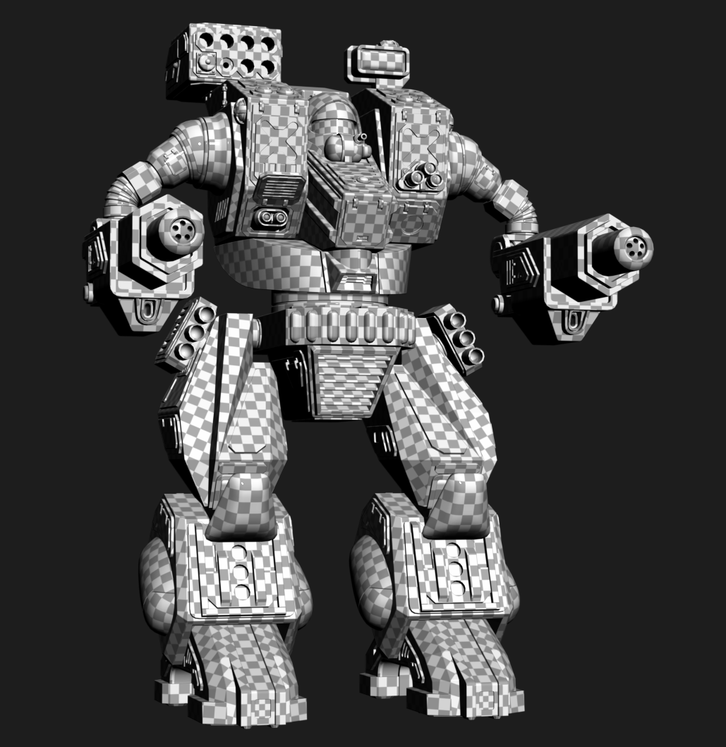MekaRamen's tweet photo. Hellbringer/Loki progress: It has been a while since I posted any progress. Well, that is just because UV is way time consuming than expected. That is the reality of game devs. It is the tedious phase in which nothing much happens. #battletech #battlemech #hellbringer #loki https://t.co/Y7xxkaxtVU