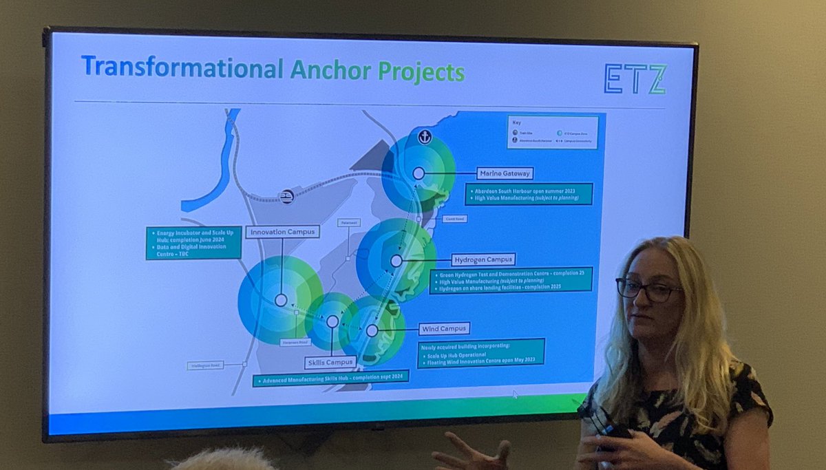 DeepWindCluster's tweet image. In Aberdeen today for a session with international delegates from the ADMA (Advanced Manufacturing for Energy Application in Harsh Environments) part of the EU Vanguard Initiative.
One of my fellow speakers, Jackie Watt, of the @ETZLTD1 talking about ETZ project plans in Aberdeen