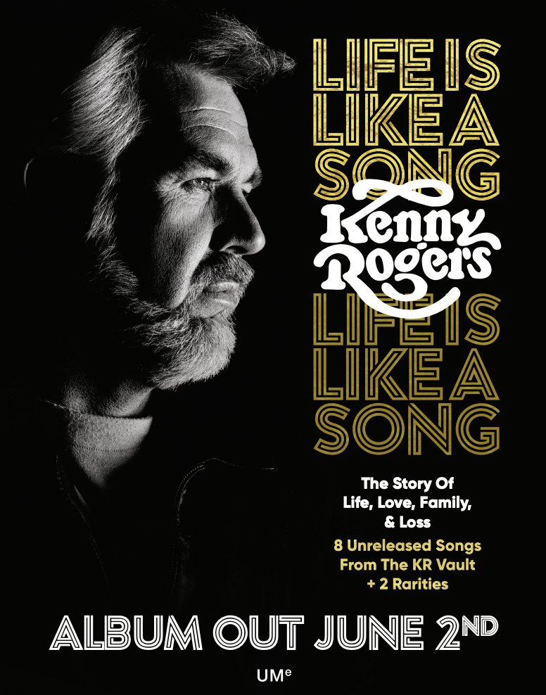 It won't be long now! Who's excited for the release of LIFE IS LIKE A SONG by Kenny Rogers this Friday, June 2nd? -Team KR