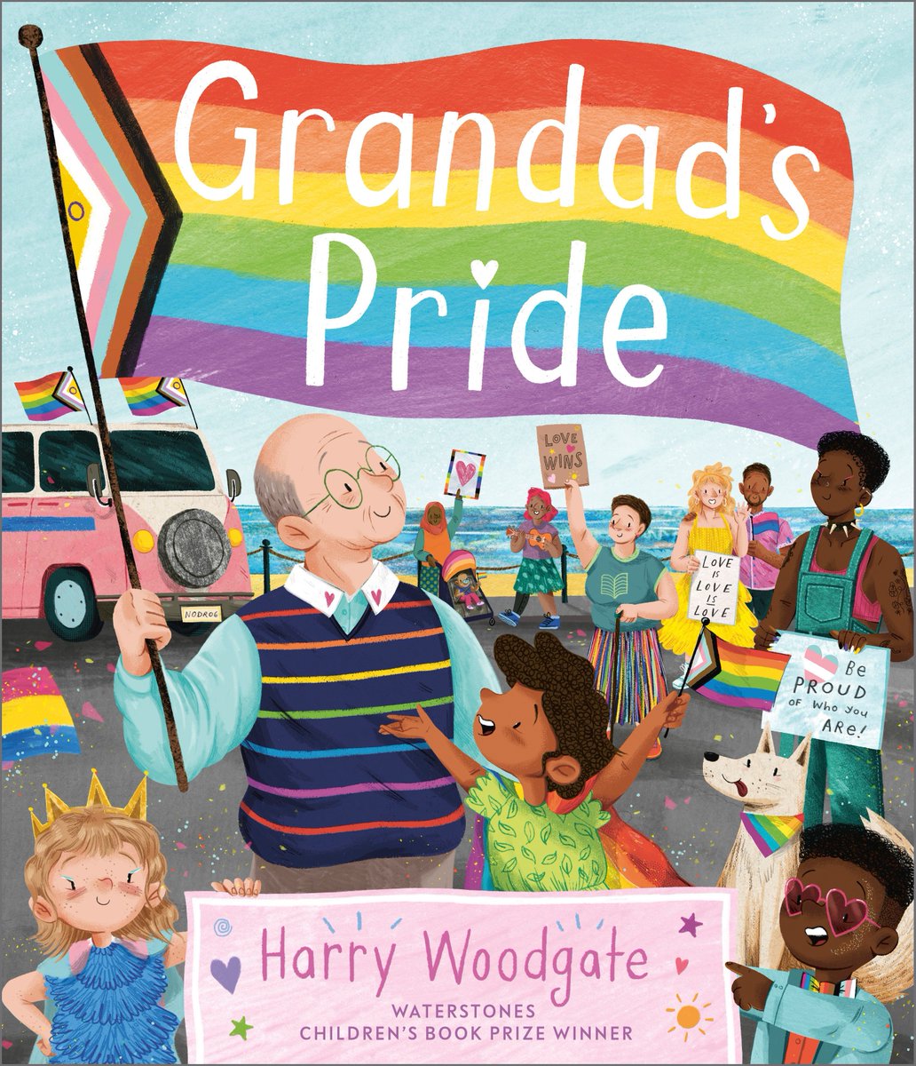 GRANDAD'S PRIDE by Harry Woodgate is out today in hardback!

The sequel to their award-winning #GrandadsCamper, follows Milly as she learns all about the fun, history and importance of Pride 🏳️‍🌈🏳️‍⚧️