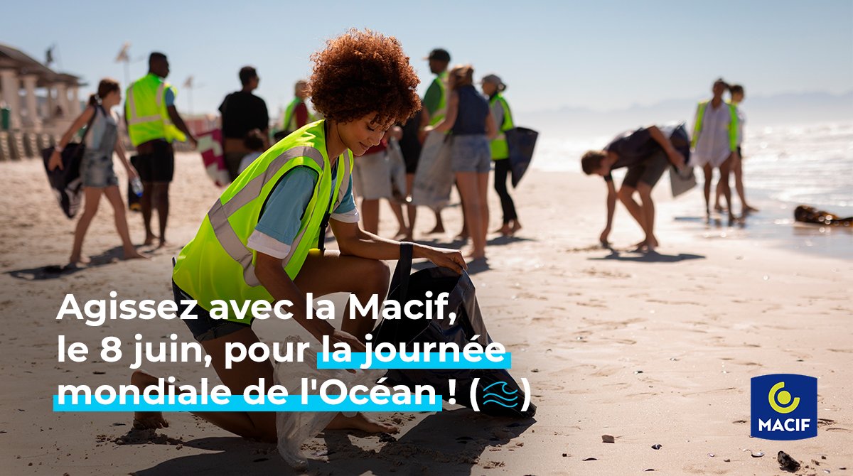 🌊 Vous voulez agir pour préserver l'#Océan et la vie marine, depuis chez vous ? Le 8 juin 2023 à 13h, la #Macif organise un webinaire dans le cadre de la journée mondiale de l'Océan !

Passez en mode "Action" ! 👉 bit.ly/45BZcaO

#Engagement