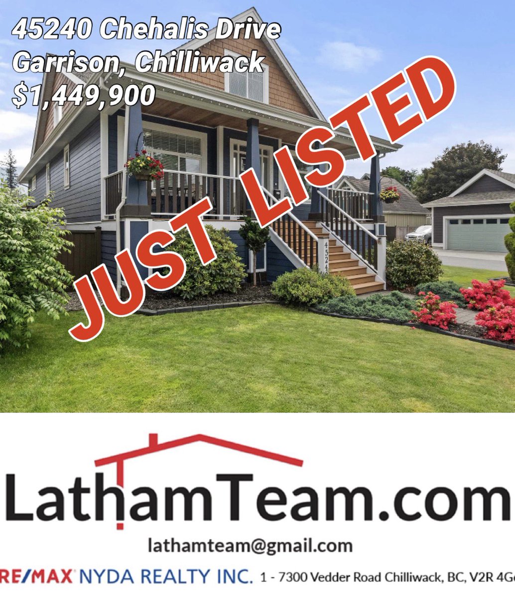 3466 S/F Garrison Beauty. Meticulously maintained. Large corner lot with detached garage. 604-791-6885. LathamTeam.com

#bradlatham #stevelatham #brucefournier #openhouse #chilliwackbc #remax #remaxchilliwack #remaxnyda #chilliwackrealestate #chilliwack #abbotsford