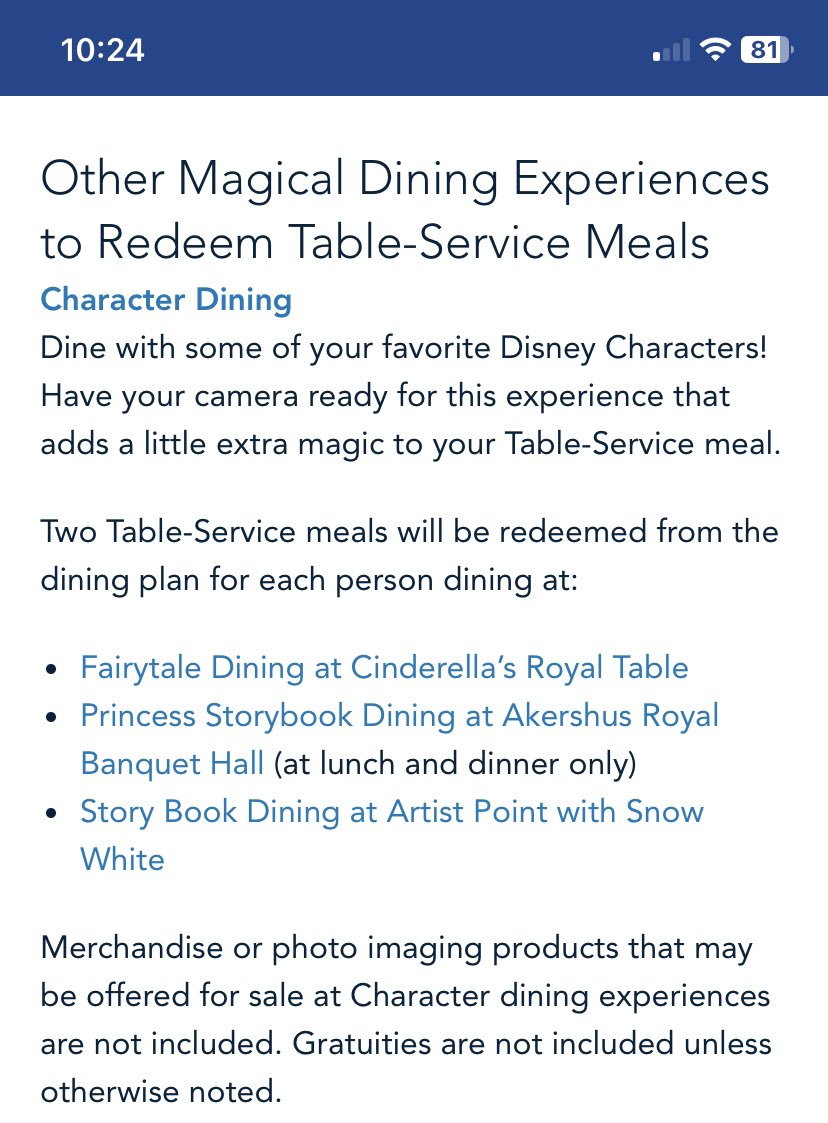 LaReinaCreole's tweet photo. If you want to do those Princess character meals (Cinderella’s Royal Table, Akershus, Artist’s Point) you’ll have to shell out TWO Table Service credits.
Royal Table was always 2TS so no surprise there. But Akershus & Artist’s Point now too?!? #Disney #DiningPlan https://t.co/lPIxRKBi4y