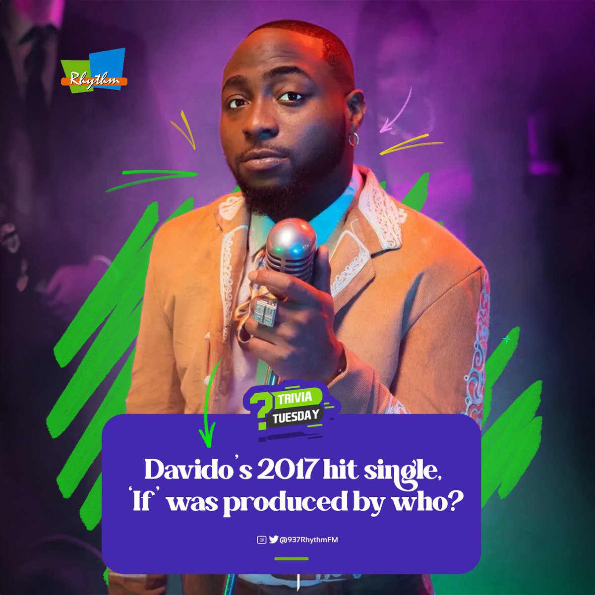 #TuesdayTrivia 

Who produced Davido’s 2017 global hit single, ‘If’?