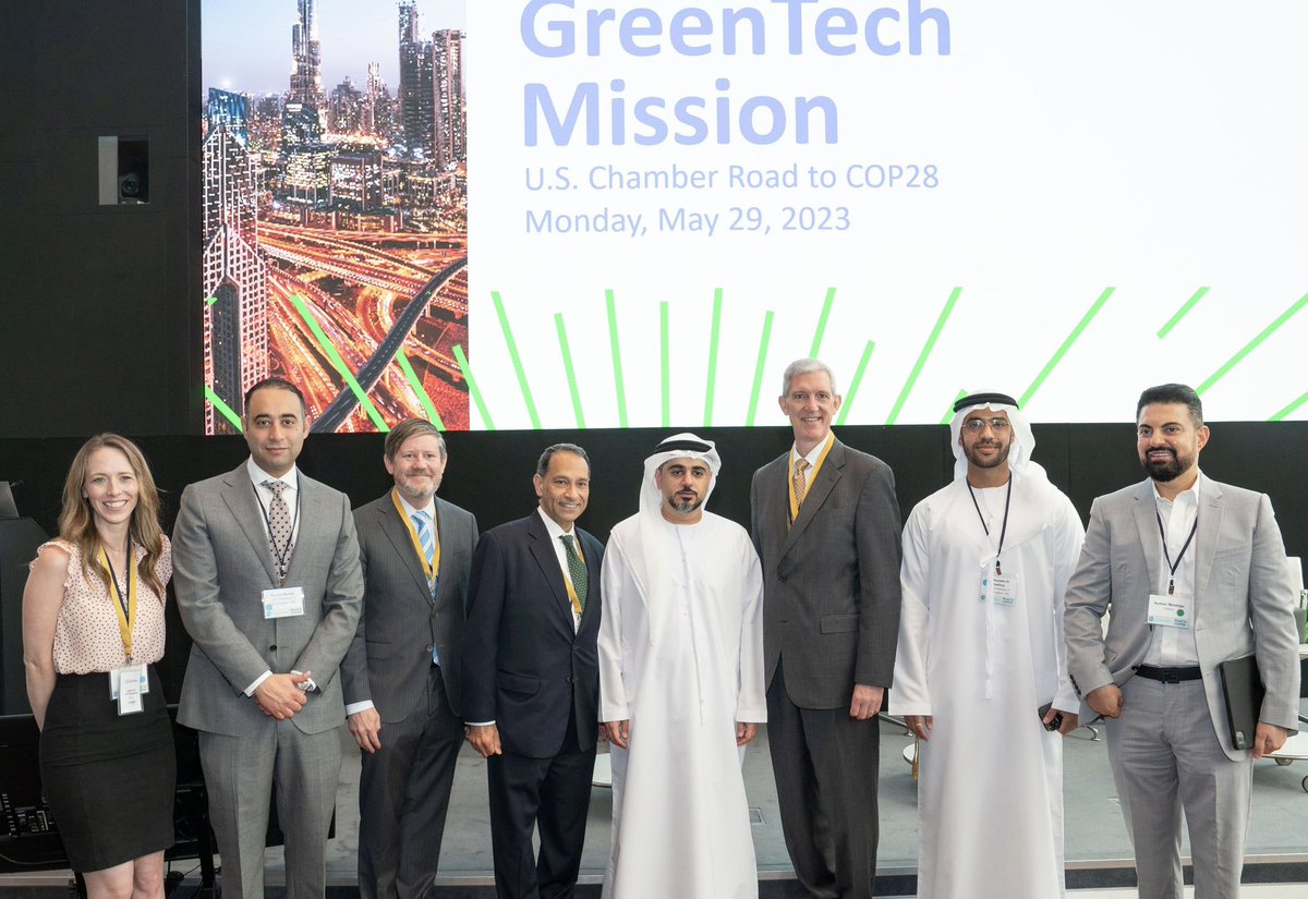 The @USChamber of Commerce’s GreenTech Business Delegation to the UAE ahead of @COP28_UAE has officially kicked off! 

#RoadtoCOP28 #COP28