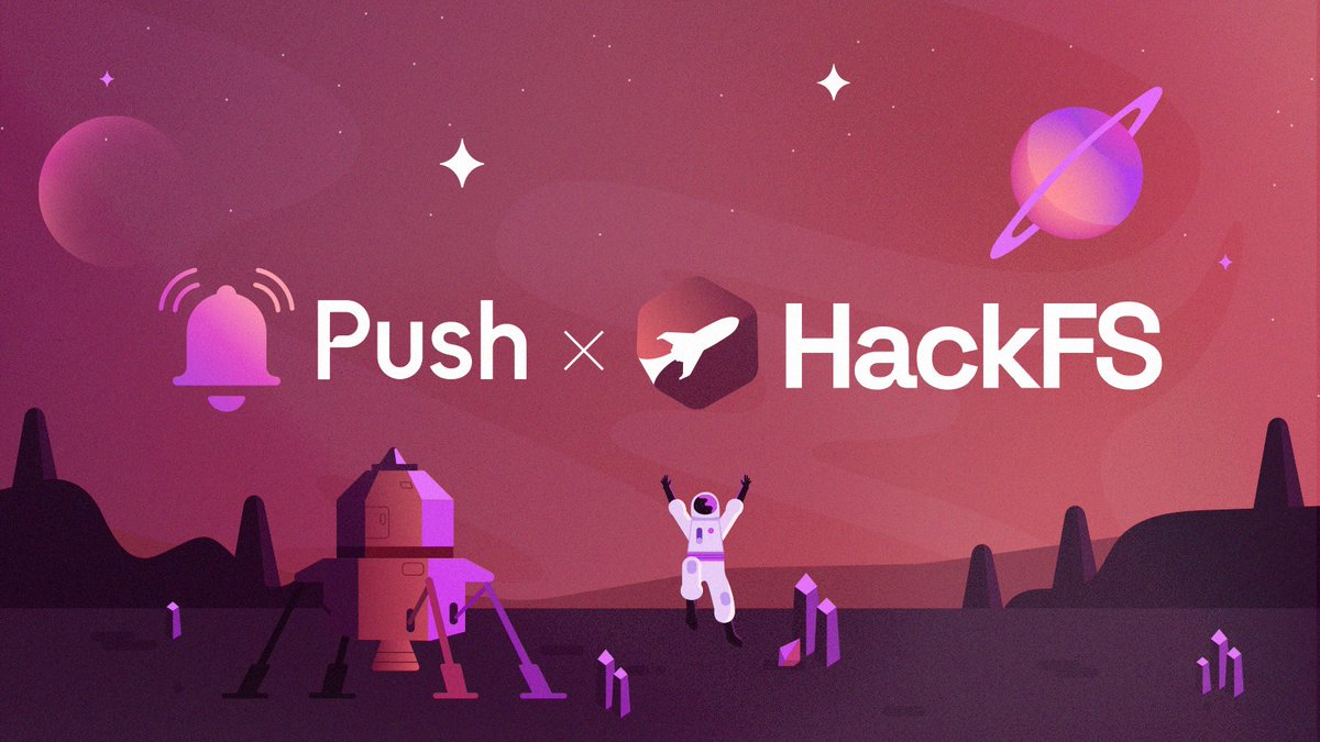 We’re coming to @ETHGlobal HackFS!🎉

Better yet, we’re sponsoring the virtual hackathon with $5k worth of prizes for projects that build with Push communication tools!🔔💬📹

Deadline to apply for #HackFS2023 is June 1st!

🔗 ethglobal.com/auth?use_redir…

See you there 👋