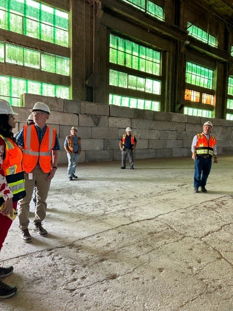 USWindInc's tweet photo. US Wind had the pleasure of showing #SparrowsPointSteel to @JARCBaltimore and @MD_Labor alongside our partners at the @Steelworkers. These partnerships are the foundation of the work we do to deliver #cleanenergy and #offshorewindjobs to #Delmarva. https://t.co/ncyGadDtiM