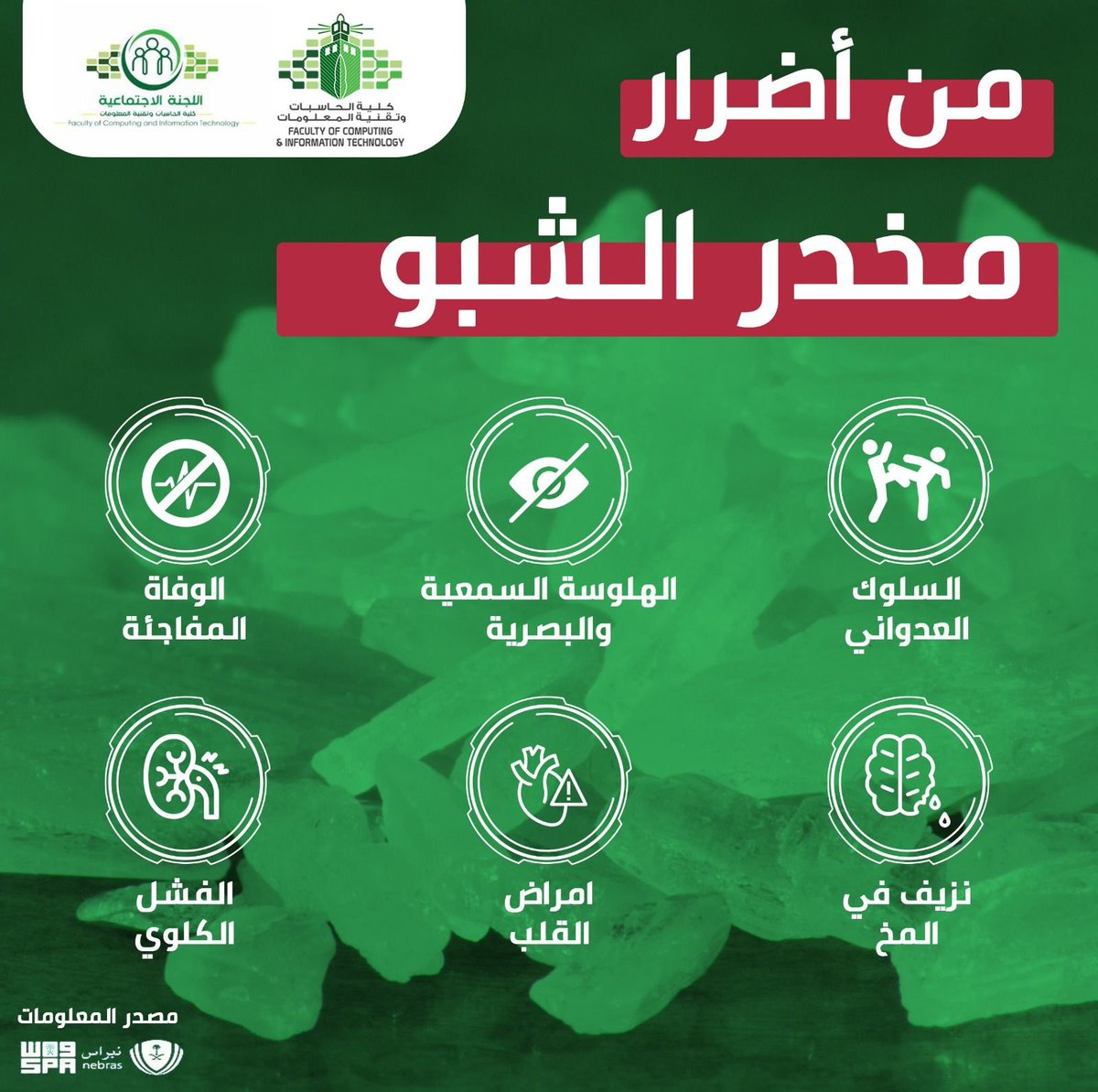 Fcitsocial's tweet photo. تشارك اللجنة الاجتماعية بكلية الحاسبات وتقنية المعلومات في حملة التوعية بأضرار المخدرات
#الحرب_على_المخدرات https://t.co/sLFcNvtYEH
