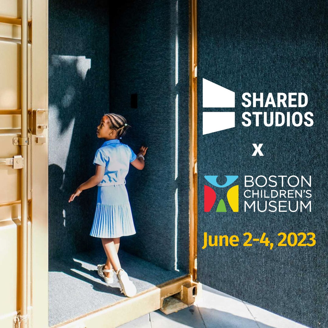 Arriving at the Museum this Friday - the <a href="/SharedStudios/">Shared_Studios</a> Portal! From the outside, the Shared_Studios Portal is a golden shipping container. But inside? An immersive experience that connects you to people in other Portals worldwide, as if you were in the same room together!