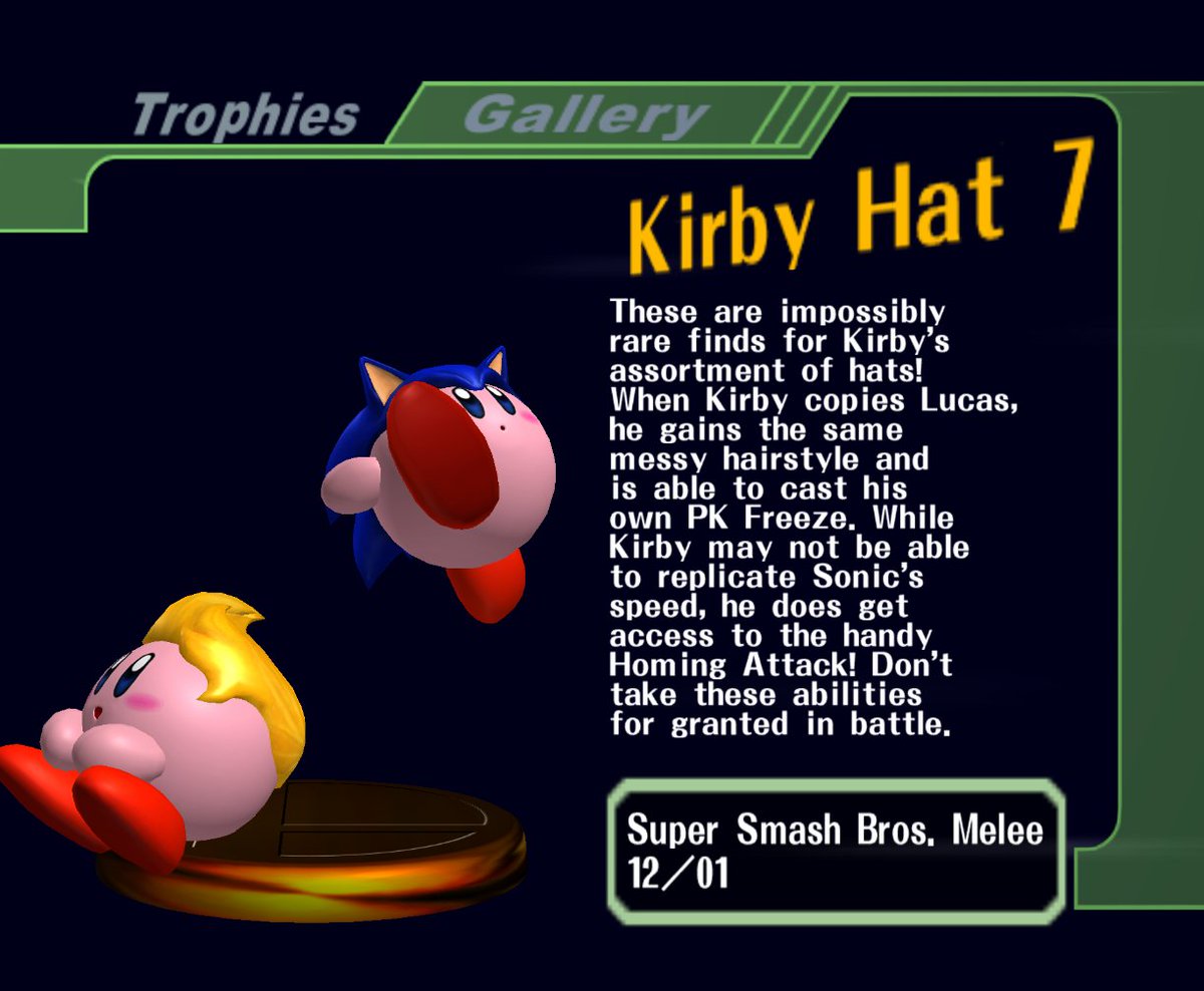 It's the penultimate #TrophyTuesday🏆 and we're looking at the Kirby Hat 7 Trophy!