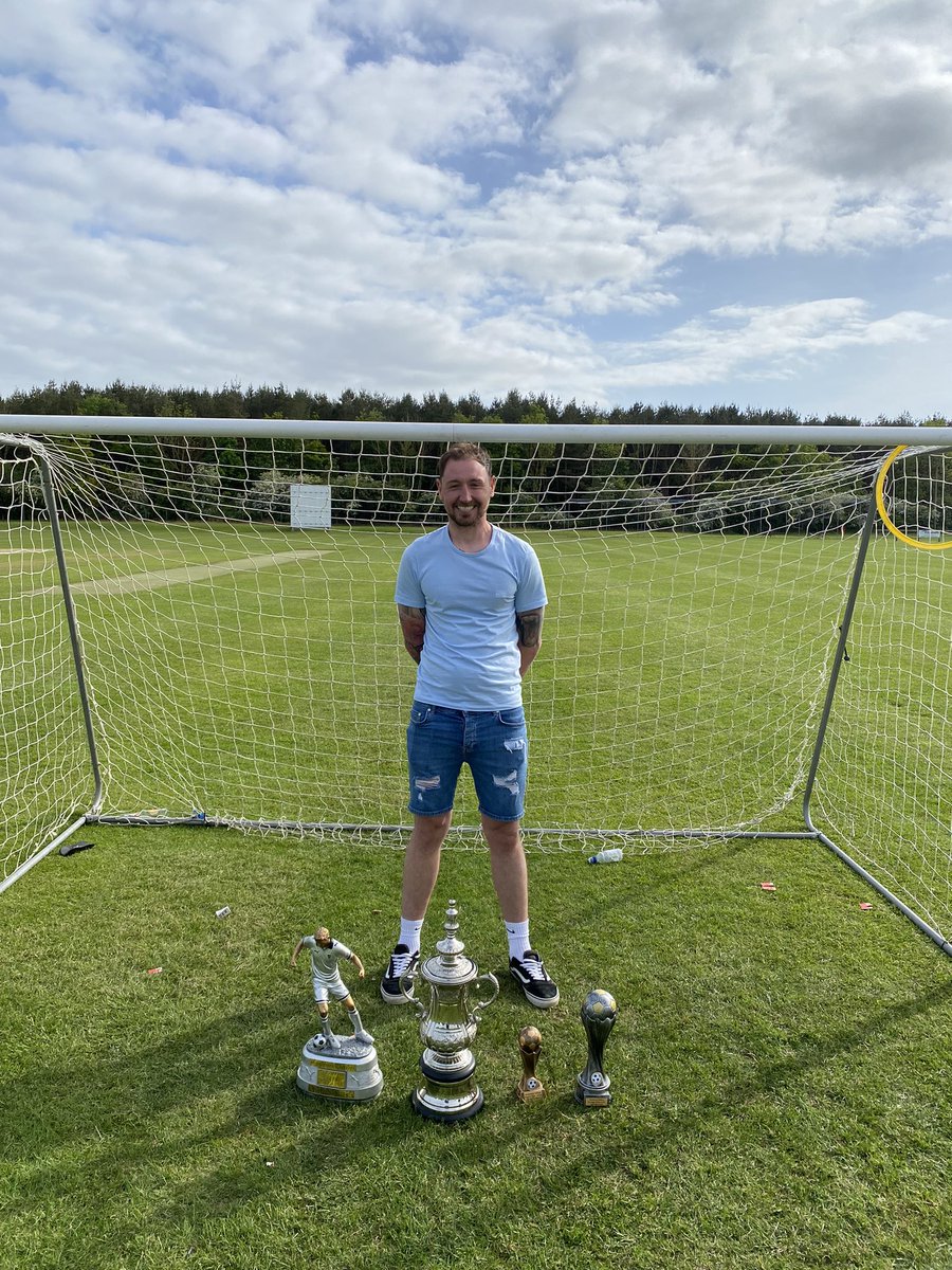 StobbyAFC's tweet photo. Players’ Player and Manager’s Player of the Year both went to Calvin Flanighan this season. He put in some outstanding performances in midfield to help us secure the league title. Quality season, well done @CalvyFlan! #upthewood https://t.co/2BxZMz9OJg