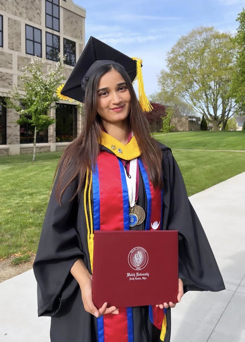 WalshUnivIT's tweet photo. Congratulations to Shruti who graduated in May with a two Bachelor degrees in Math and Computer Science!
She is off to be a software engineer for American Airlines! Congratulations Shruti!! Enjoy the journey! https://t.co/t3kODJdrzY