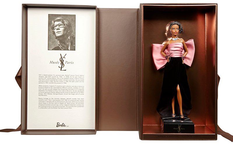 on Twitter: "Ysl Barbie wearing the iconic ‘Paris Rose’ gown from Yves ...