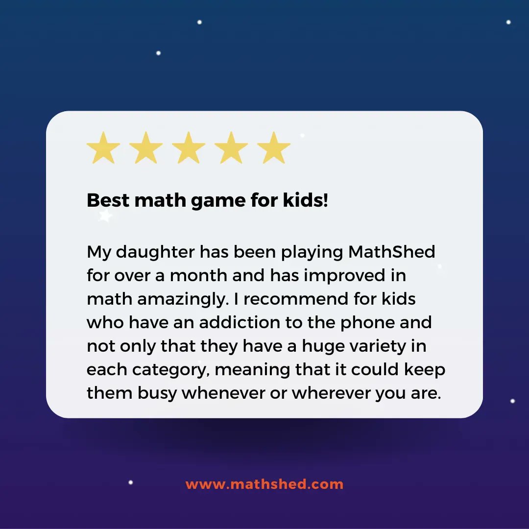 mathshed's tweet image. 🤩 Another fantastic review!

#mathematicsmastered #mathsapp #improvingmaths #mathsgames #appsforkids #digitallearning #masterymaths #mathsteachers #teachers #primaryeducation #homeschool #teaching #teacherlife #teachertwitter #teachersoftwitter