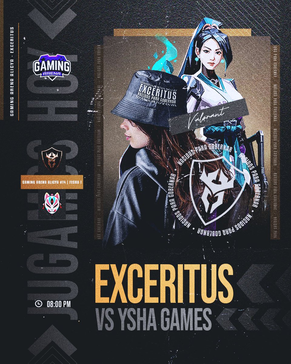 exceritus's tweet photo. Volvimos después de un largo tiempo y esta vez para gobernar como se debe 🔥👑 Primera fecha de infarto 😳😏
 
🎮 #Valorant
🏆 GAMING ARENA ALICYA #14
⏰ 08:00 pm 🇵🇪

#exceritus #arribagobernadores #nacidosparagobernar #GOexcer https://t.co/lbzGgNXUAg