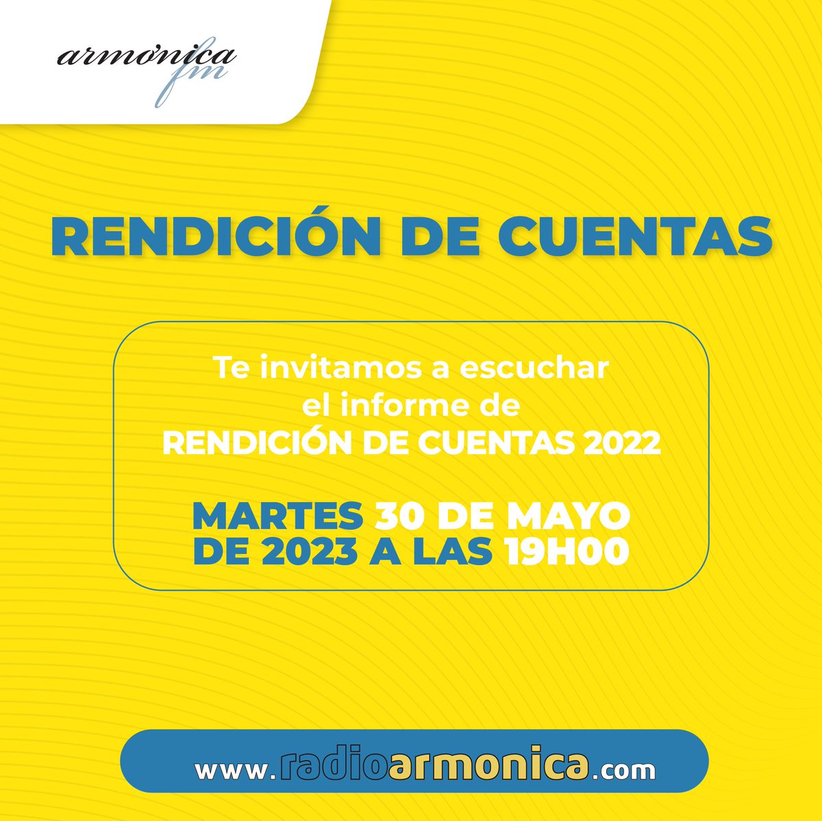 ¡Querida audiencia! 

Estamos gustosos de compartir con ustedes un momento especial, en nuestra rendición de cuentas. 

Queremos ser transparentes y mostrarles cómo hemos trabajado para brindarles la mejor experiencia musical.