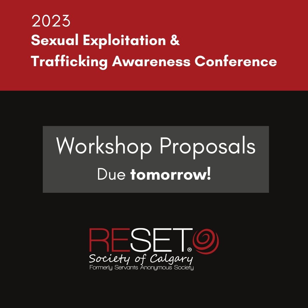 Tomorrow is your last chance to submit your workshop proposal for the 2023 SETA Conference!  #SETA2023 #sexualexploitationandtraffickingconference #sextraffickingawareness #sexualexploitationawareness #humantrafficking #humantraffickingawareness