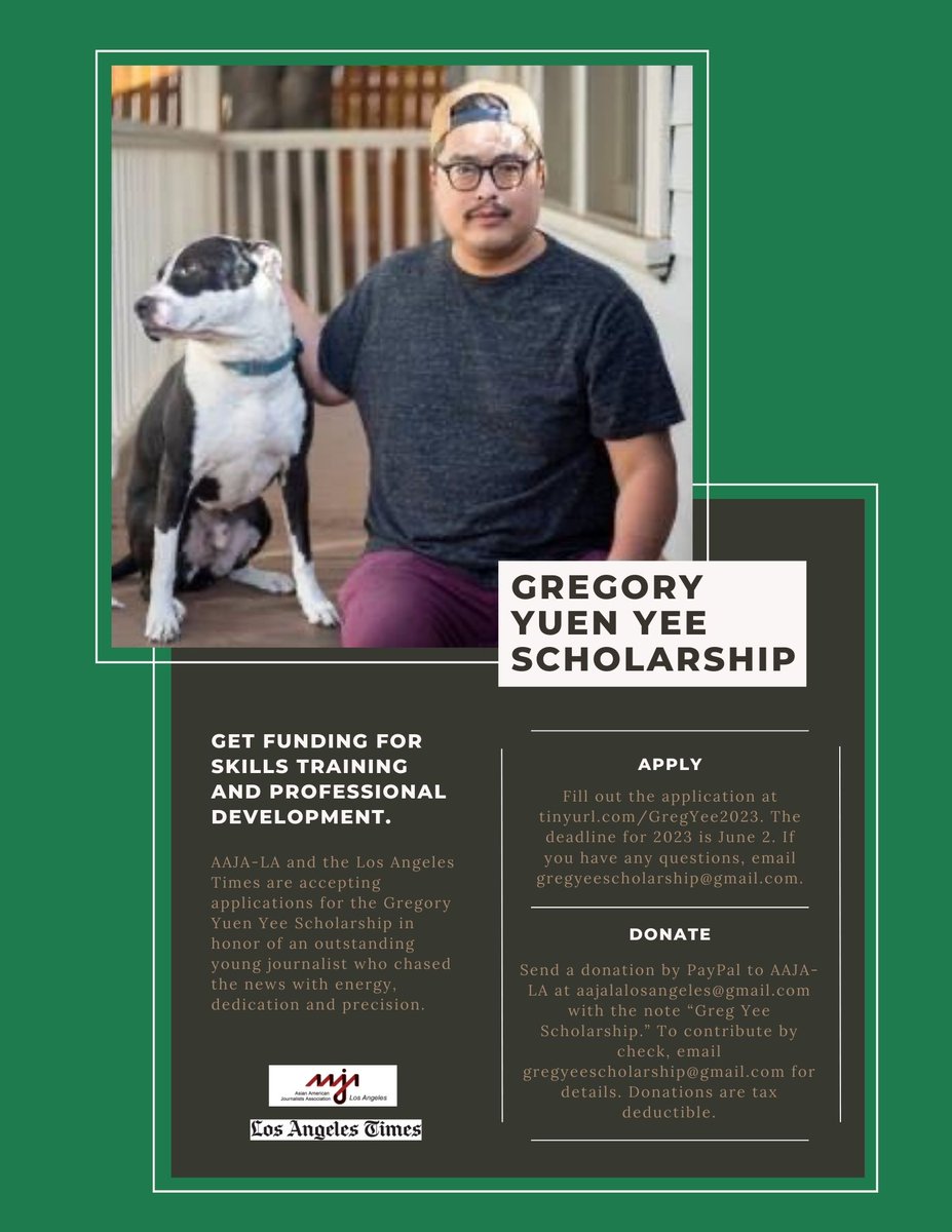 This scholarship is in honor of a spirited and beloved young journalist taken from us too soon.

We hope it can help some journalists get the training, skills or professional development they need. The deadline is June 2.