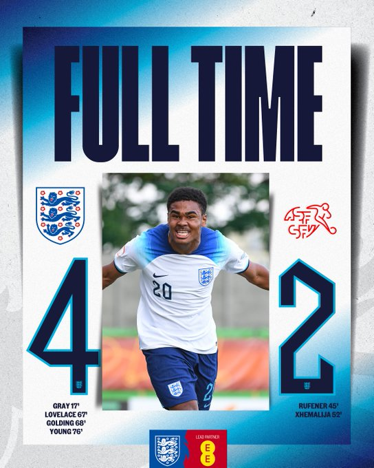 Kadan Young scores for England U17's as they book their place in the #U17WC 👏

#avfc | #utv | #vtid