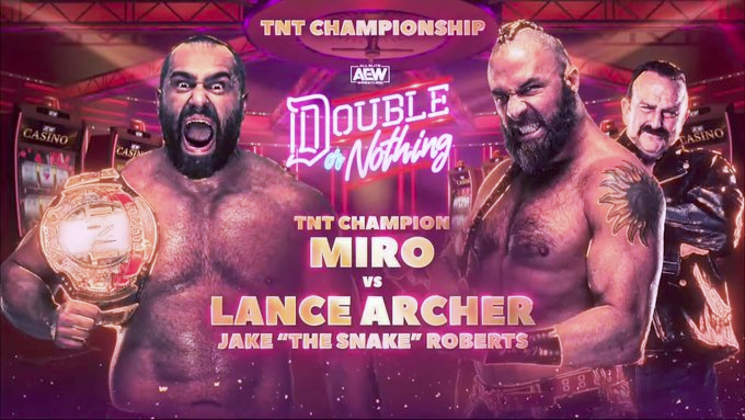5/30/2021

Miro defeated Lance Archer by technical submission to retain the TNT Championship at Double or Nothing from Daily's Place in Jacksonville, Florida.

#AEW #DoubleOrNothing #Miro #Rusev #LanceArcher #JakeRoberts #TNTChampionship
