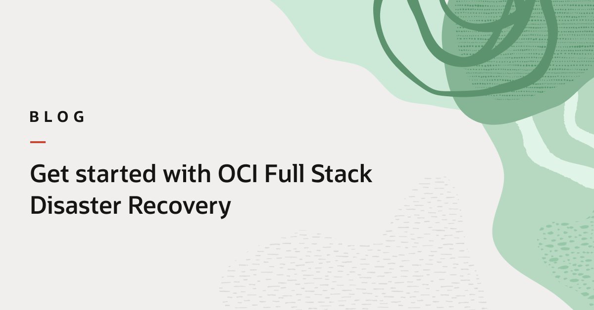 Learn how to get started, configure, and deploy solutions using #OCI Full Stack Disaster Recovery through a series of videos by the #Oracle development team. Find out how: social.ora.cl/6014Oodvp