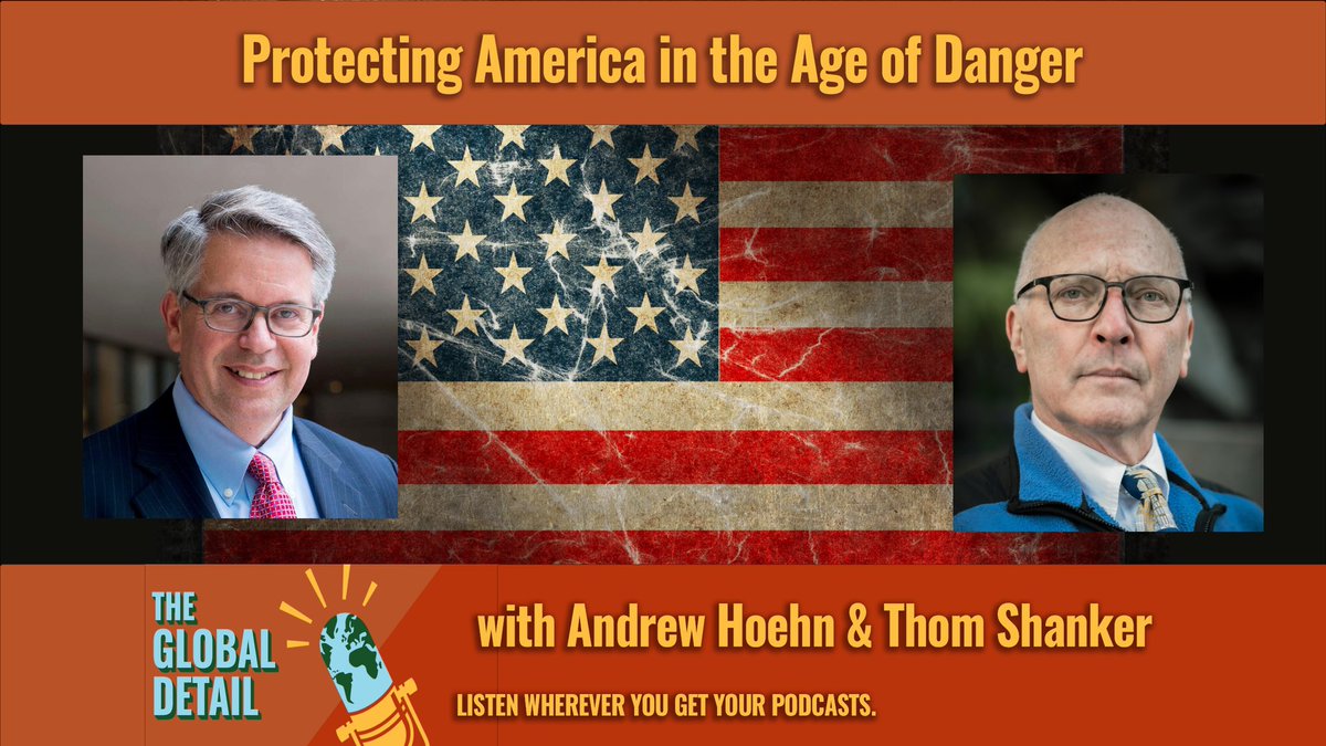 In this episode, we speak to @AndyHoehn from @RANDCorporation and @ThomShanker from @GWtweets about their book “Age of Danger,” and how if #America must rethink its approach to national security. Watch it YouTube or listen wherever you get your podcasts.

open.spotify.com/episode/4Gr4KF…