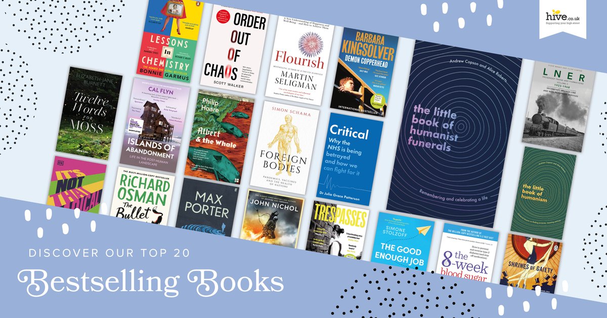 hivestores's tweet image. We've updated our bestsellers list!📚
The Little Book of #Humanist Funerals holds the top spot for the second consecutive week, followed by award-winning fiction, David Copperhead, &amp;amp; other terrific titles! 
#hivestores #hive #hivebestselling #bookrecommendations #BookTwitter