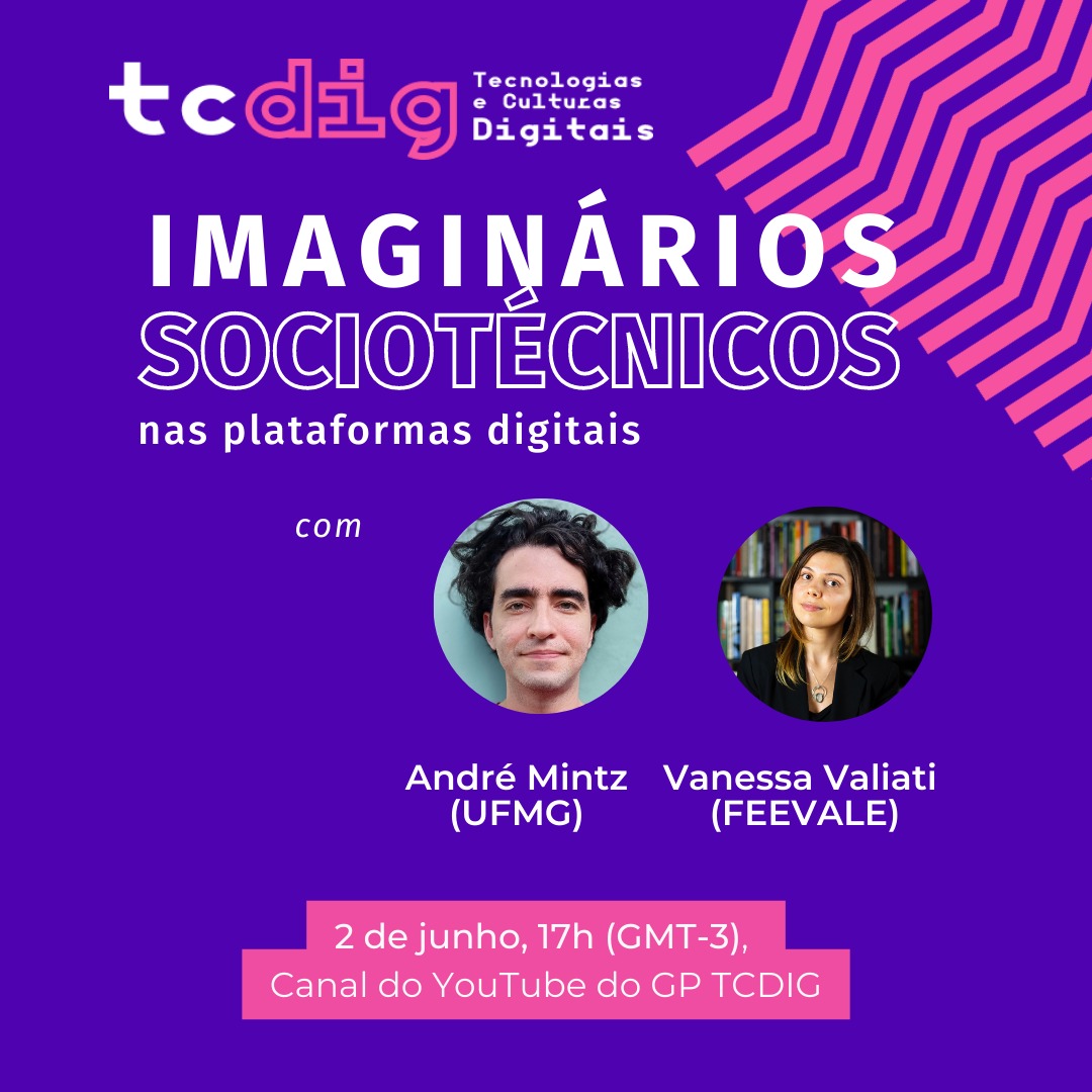Vem aí + uma live com certificado p/ os participantes! 🤩 Nessa sexta, dia 2, às 17h, Vanessa Valiatti e
<a href="/andre_mintz/">André Mintz</a>
discutem os imaginários algorítmicos nas imagens criada por Inteligência Artificial e, também, nas dinâmicas de streamings. Nos vemos em: youtube.com/watch?v=QHHVXd…