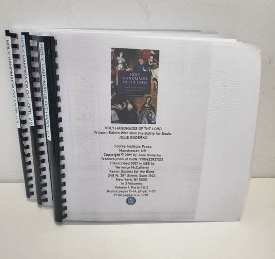 For any #braille readers interested in learning more about the life & legacy of St. Joan of Arc, check out 'Holy Handmaids of the Lord: Women Saints Who Won the Battle for Souls' by Julie Onderko. #GoodReads #JoanOfArc #BlindTwitter #CatholicTwitter