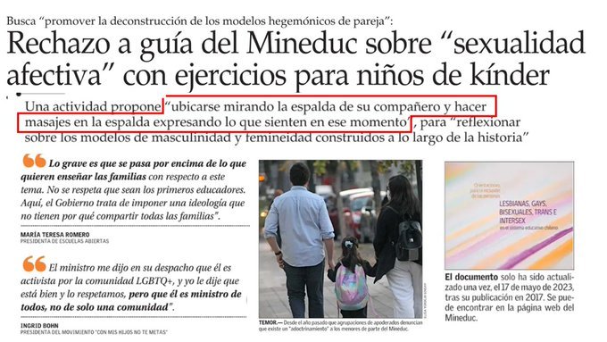 Confluencia Por Chile expresa su más enérgico repudio a las acciones del ministro de educación, Marco Antonio Ávila, que buscan implementar una actividad para menores de 1° a 4° Básico que incluyen tocaciones entre ellos, transgrediendo a padres y comunidades. Evaluamos querella.