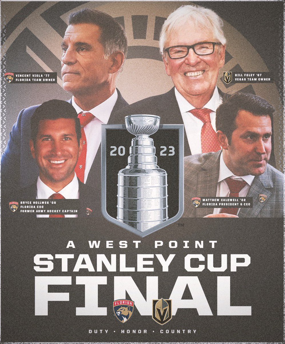 It’s an all-West Point affair in this year’s Stanley Cup Final!

<a href="/FlaPanthers/">x - Florida Panthers</a> x <a href="/GoldenKnights/">Vegas Golden Knights</a> 🤝

#GoArmy #StanleyCup