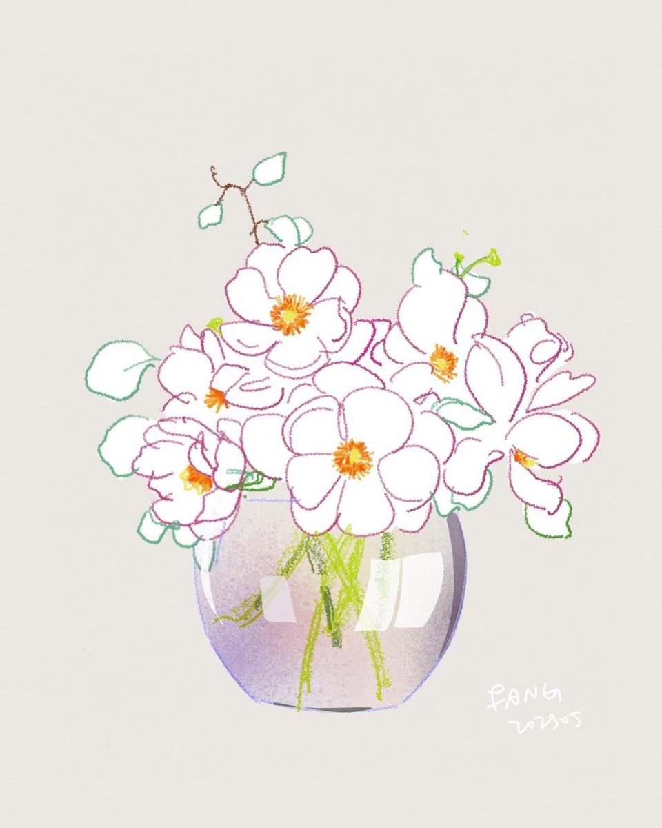 Beauty and poetry are the first words that come to mind when looking at @funfangxiexie 's floral drawings 💐

#tayasui #tayasuisketches #made_in_sketches #iOS #drawing #drawingapp