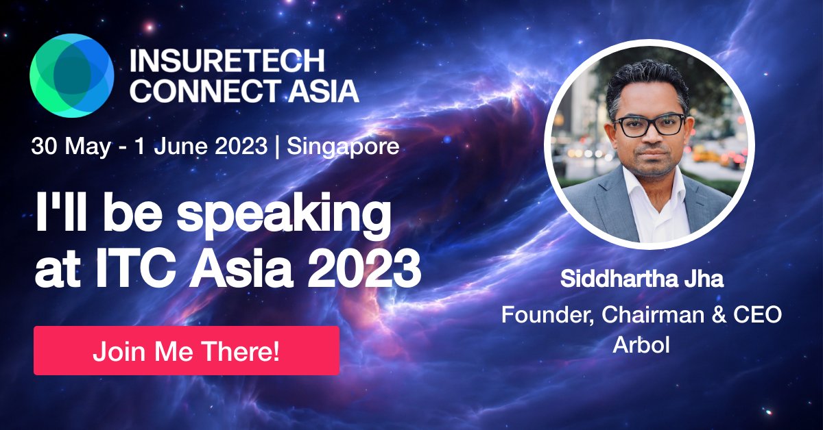 📢 Exciting News! 🌍 @SidJhaCEO will be speaking at ITC Asia in Singapore, May 30-June 1st. Join us as Sid discusses Climate Risk Management in a Changing World. Don't miss out!