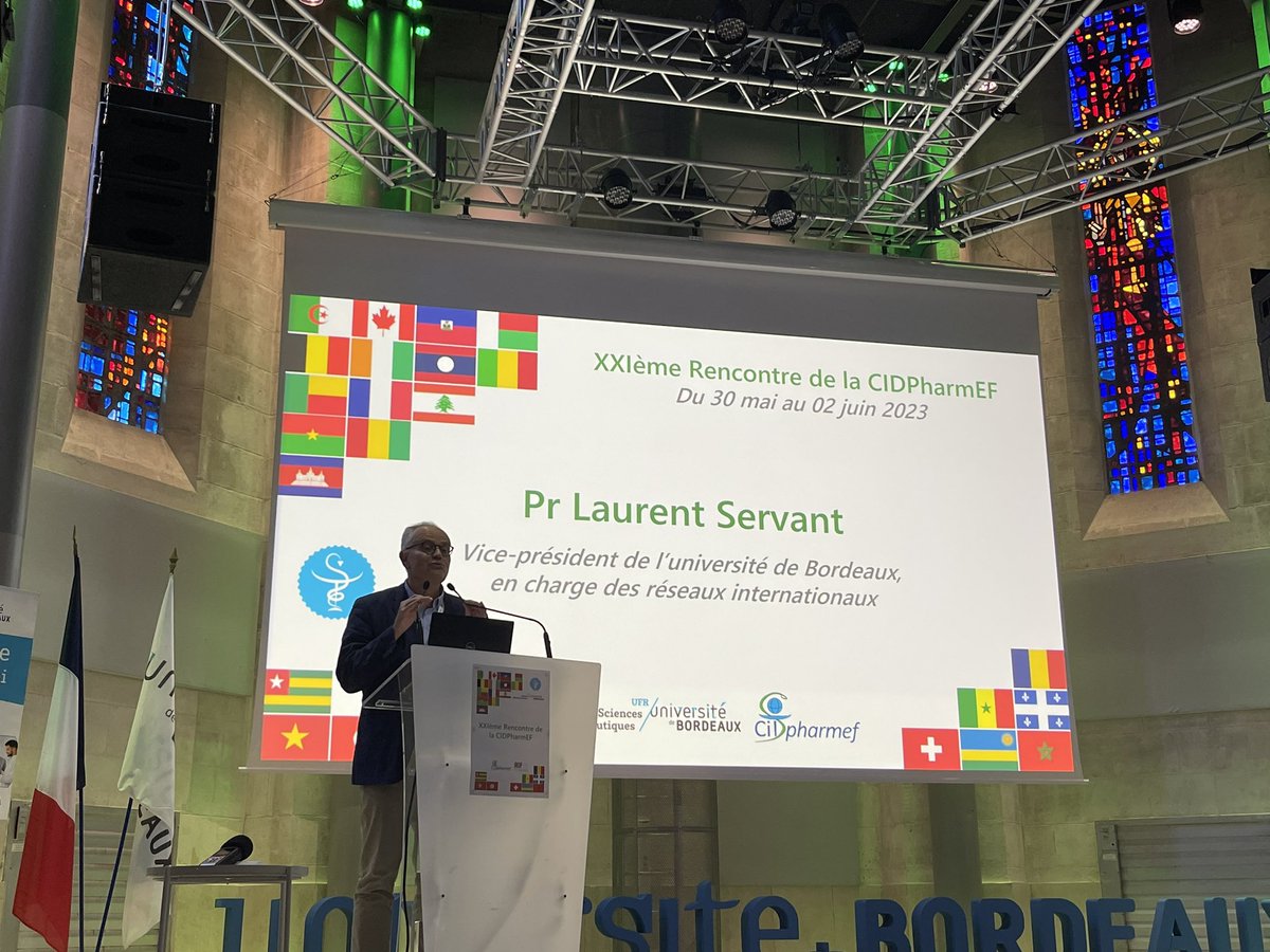 wrachidi's tweet photo. Début des XXIeme rencontre de la conférence internationale des doyens des facultés de pharmacie d’expression française @univbordeaux https://t.co/bNKrV0HQq2